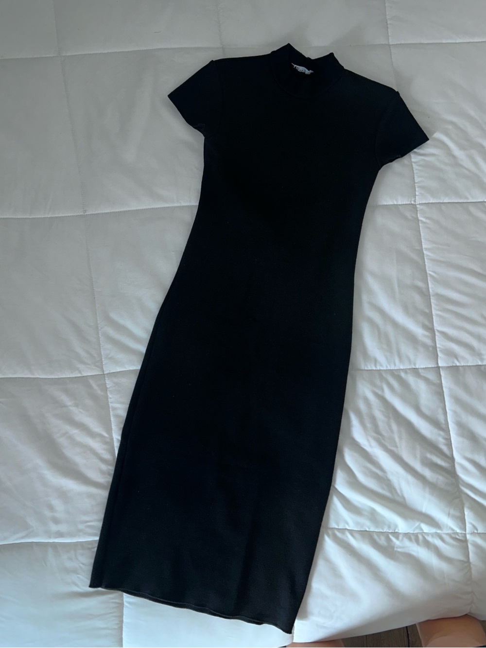 Zara mock neck bodycon dress